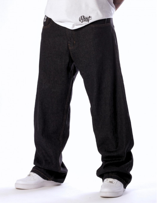 BSAT Bronx Baggy Jeans Plain Black