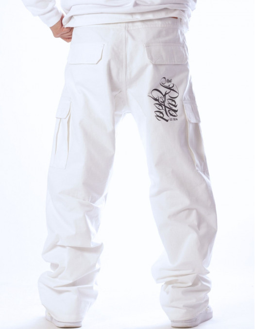 RAP GOD CPH X Baggy Cargo Pants White by BSAT