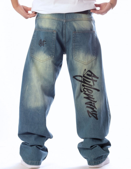 Stylewarz Baggy Jeans Blue Spray Washed by BSAT