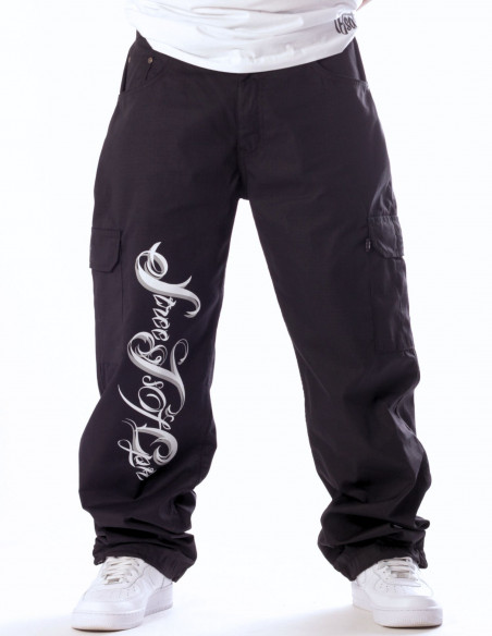 BSAT Streets of CPH Baggy Cargo Pants Black