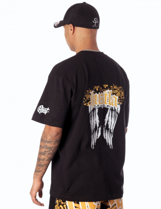 BSAT Hustla Baggy T-Shirt Black Yellow Legendary Collection