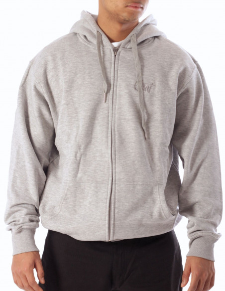 BSAT Plain Zip Hoodie Grey