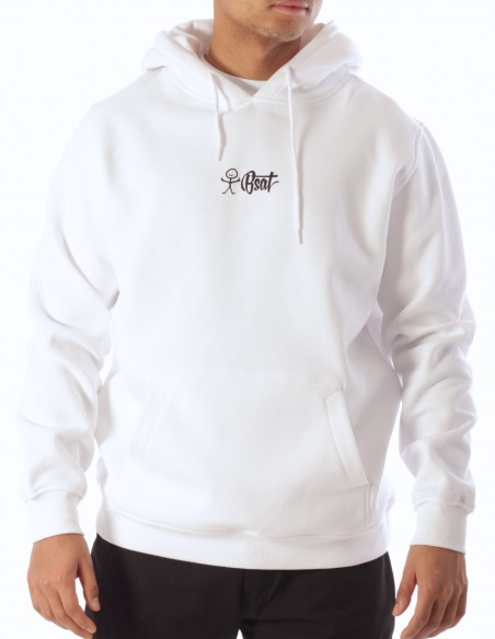 BSAT Stickman Logo Hoodie White