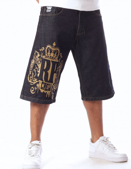 RP Crew Baggy Denim Shorts BlueNGold