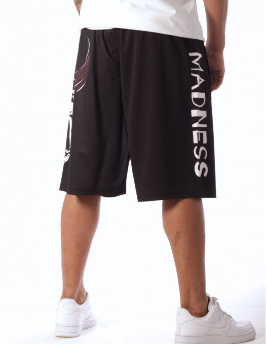 Madness Skull Mesh Shorts El Barrio BlackNWhite by BSAT