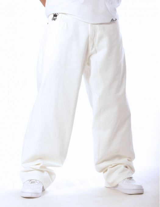  BSAT Bronx Baggy Jeans White