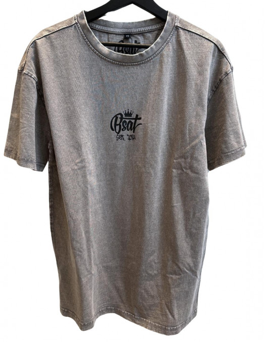 The Marker Tee Acid Washed Asphalt Grey by BSAT