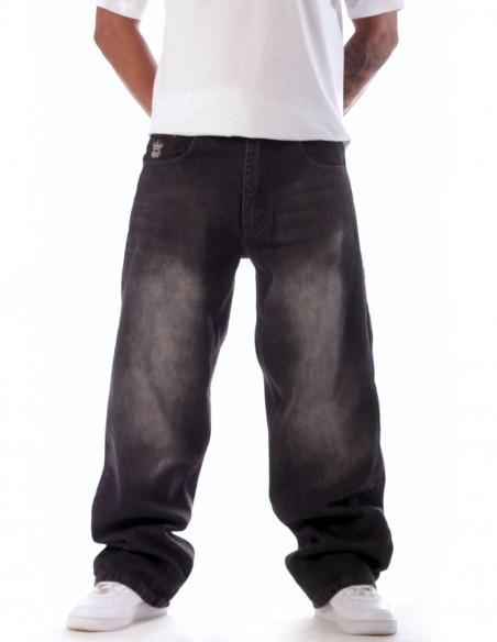 BSAT Bronx Black Washed Denim Baggy Jeans