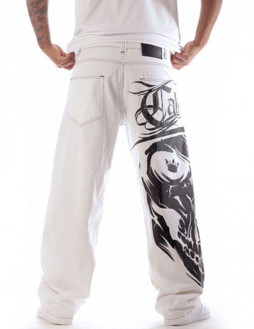 BSAT Cali Skull White Baggy Jeans Legacy Edition