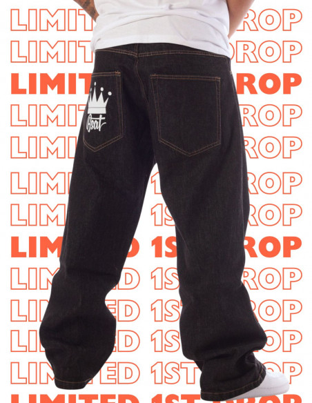 BSAT The Crown Raw Black Baggy Jeans *LIMITED EDT. 1ST DROP*