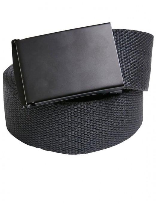 Solid Color Belt Polyester Charcoal Black