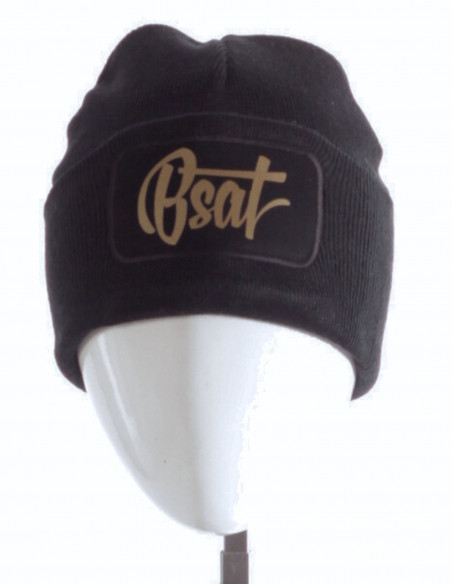 BSAT Logo Beanie Black/Metallic Gold