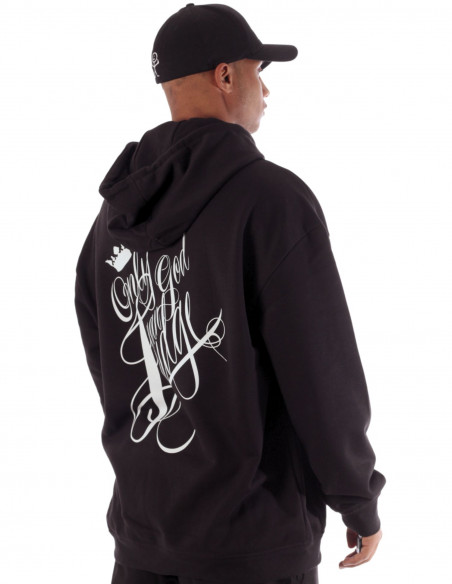 Only God Can Judge Baggy Hoodie Black by BSAT