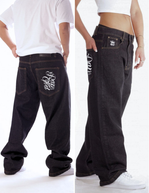 RAP GOD Baggy Jeans Black by BSAT