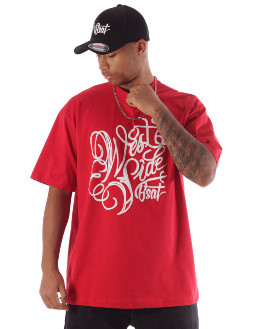 BSAT Westside T-Shirt Red Organic Cotton