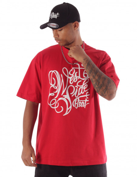 BSAT Westside T-Shirt Red Organic Cotton