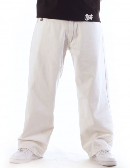  BSAT Bronx Baggy Jeans White