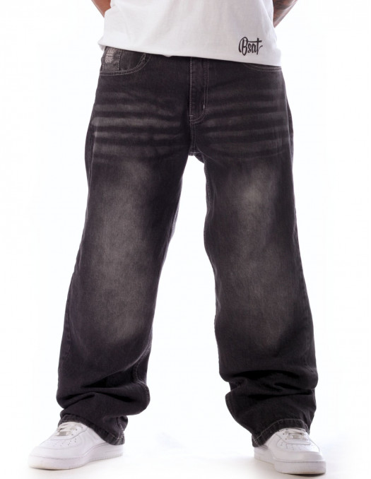 BSAT Bronx Baggy Jeans Grey Washed Denim