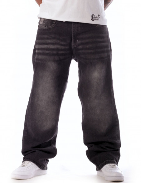 BSAT Bronx Baggy Jeans Grey Washed Denim