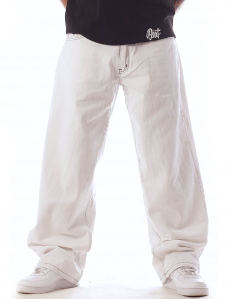 BSAT Bronx Baggy Jeans White n Black