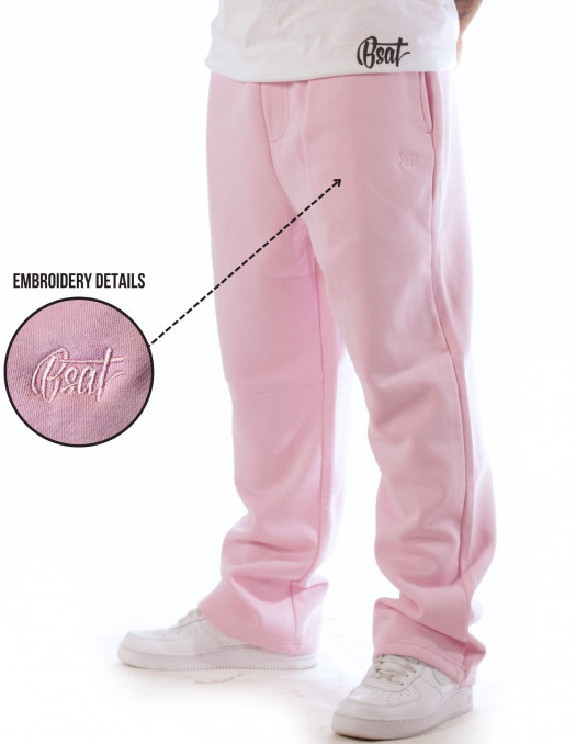 BSAT Bronx Baggy Sweatpants Ultra Soft Comfy Lounge Soft Pink