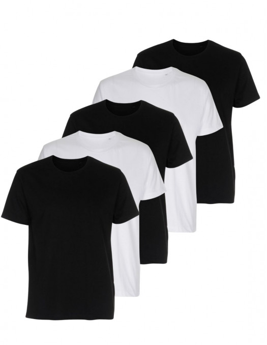 Premium T-Shirt Regular Fit 5-PACK (3 BLACK, 2 WHITE)