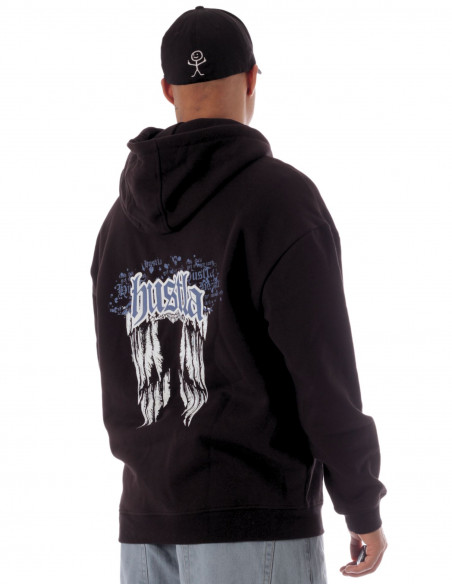 BSAT Black Hustla Hoodie BlueNWhite Legendary Collection