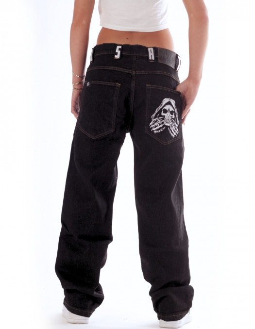 Hands of Skull BSAT Loose Jeans Black *LIMITED EDITION*