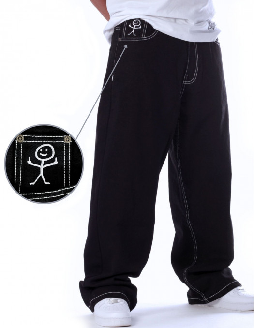 BSAT Stickman baggy Jeans The Fingers Black Vol.2