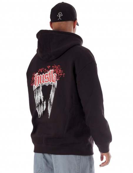 BSAT Black Hustla Hoodie RedNWhite Legendary Collection