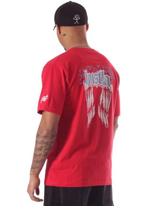 BSAT Hustla Baggy T-Shirt BlueNWhite Red Legendary Collection