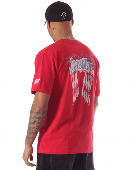 BSAT Hustla Baggy T-Shirt BlueNWhite Red Legendary Collection