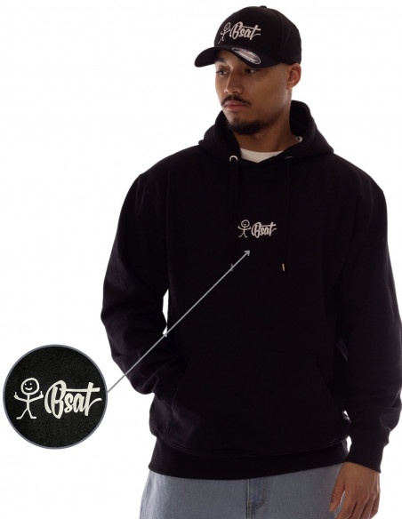 BSAT Stickman Logo Hoodie Black