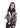 BSAT Babe Praying Skull ZipHoodie BlackNWhite