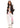 RebelBabe White Sweatpants PinkNGrey by BSAT