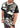 BSAT Graffiti Skull Tee BlackNWhite