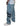 BSAT Art Script Jeans Vintage Blue Baggy