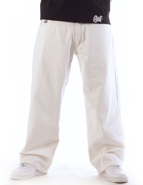 BSAT Bronx Baggy Jeans White