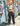 BSAT Aliens 4 Peace The Finger Raw Black n Pink Baggy Jeans