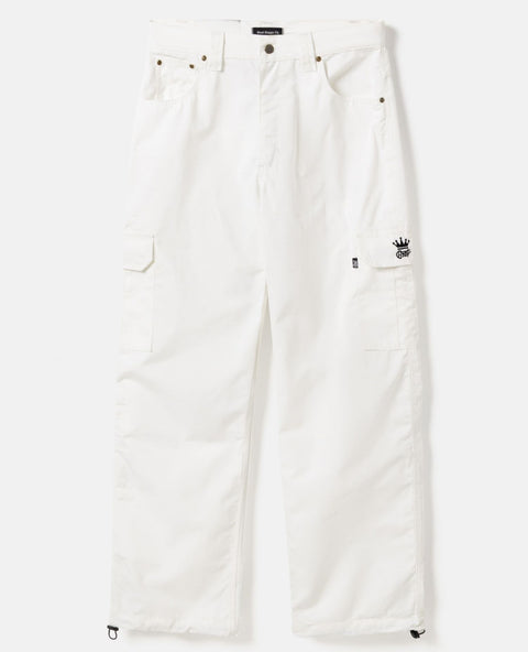 BSAT Baggy Cargo Pants White Contrast Crown